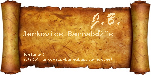 Jerkovics Barnabás névjegykártya