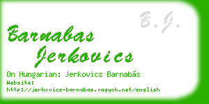 barnabas jerkovics business card